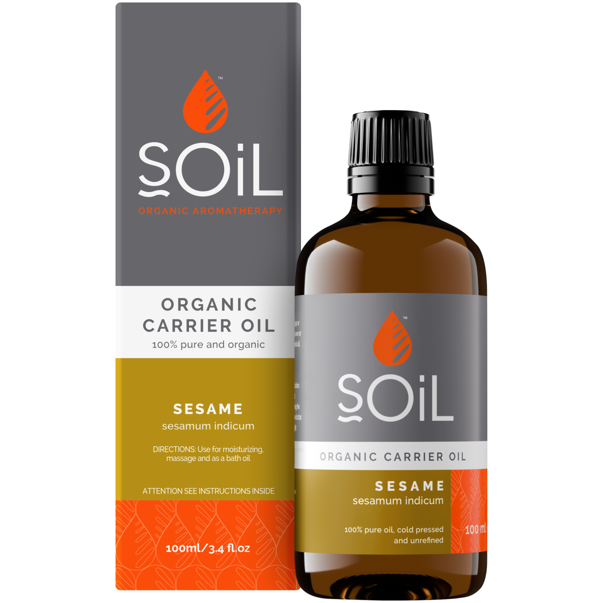 Organic Sesame Seed Oil (Sesame Inidcum Linn) 100ml